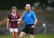 19 April 2023; Referee Liam Devenney during the EirGrid Connacht GAA Football U20 Championship Final match between Galway and Sligo at Tuam Stadium in Galway. Photo by Ray Ryan/Sportsfile