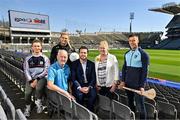 20 April 2023; In attendance at the announcement of an Official Charity Partnership between the GPA and Jack and Jill for 2023 are, from left, Galway Camogie player Aoife Donohue, Jack and Jill board member and former Dublin footballer John O'Leary, Kildare footballer Mary Hulgraine, GPA Chief Executive Officer Tom Parson, Jack and Jill Chief Executive Officer Carmel Doyle and Limerick hurler Dan Morrisey, at Croke Park in Dublin. Photo by Sam Barnes/Sportsfile