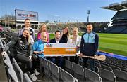20 April 2023; In attendance at the announcement of an Official Charity Partnership between the GPA and Jack and Jill for 2023 are, from left, Kildare footballer Mary Hulgraine, Galway Camogie player Aoife Donohue, Jack and Jill board member and former Dublin footballer John O'Leary, Jack and Jill representative Ali Sheridan, GPA Chief Executive Officer Tom Parsons Jack and Jill representative Clodagh Hogan, Jack and Jill Chief Executive Officer Carmel Doyle and Limerick hurler Dan Morrisey, at Croke Park in Dublin. Photo by Sam Barnes/Sportsfile