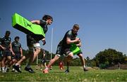 20 April 2023; Alex Soroka and Conor O’Tighearnaigh during a Leinster rugby squad training session at Pretoria Boys High School in Pretoria, South Africa Photo by Harry Murphy/Sportsfile