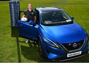 20 April 2023; Leinster player James Lowe at the announcement of the Windsor Motors and Leinster Rugby Sponsorship Extension at UCD in Dublin. Photo by David Fitzgerald/Sportsfile