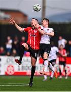 16 April 2023; Shane McEleney of Derry City and John Martin of Dundalk during the SSE Airtricity Men's Premier Division match between Dundalk and Derry City at Oriel Park in Dundalk, Louth. Photo by Ben McShane/Sportsfile