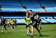 21 April 2023; James Culhane, right, and Ben Murphy during a Leinster Rugby captain's run at Loftus Versfeld Stadium in Pretoria, South Africa. Photo by Harry Murphy/Sportsfile