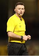 21 April 2023; Referee Declan Toland during the SSE Airtricity Men's First Division match between Wexford and Finn Harps at Ferrycarrig Park in Wexford. Photo by Michael P Ryan/Sportsfile