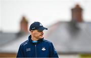 22 April 2023; Dublin manager Micheál Donoghue before the Leinster GAA Hurling Senior Championship Round 1 match between Antrim and Dublin at Corrigan Park in Belfast. Photo by Ramsey Cardy/Sportsfile