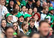 22 April 2023; Ireland supporters singing Ireland's Call before the TikTok Women's Six Nations Rugby Championship match between Ireland and England at Musgrave Park in Cork. Photo by Eóin Noonan/Sportsfile