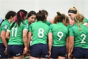 22 April 2023; Ireland captain Nichola Fryday speaking to teammates during the TikTok Women's Six Nations Rugby Championship match between Ireland and England at Musgrave Park in Cork. Photo by Eóin Noonan/Sportsfile