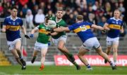 22 April 2023; Graham O'Sullivan of Kerry in action against Keith Ryan, left, and Kevin Fahey of Tipperary during the Munster GAA Football Senior Championship Semi-Final match between Kerry and Tipperary at Fitzgerald Stadium in Killarney, Kerry. Photo by Brendan Moran/Sportsfile