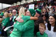 22 April 2023; Aoife Doyle of Ireland with her family after the TikTok Women's Six Nations Rugby Championship match between Ireland and England at Musgrave Park in Cork. Photo by Eóin Noonan/Sportsfile