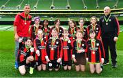 22 April 2023; The Kilworth Celtic team and coaching staff, from Cork, after the Aviva Soccer Sisters Finals Day at the Aviva Stadium in Dublin. Photo by Sam Barnes/Sportsfile