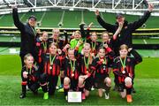 22 April 2023; The Mungret Regional team and coaching staff, from Limerick, after the Aviva Soccer Sisters Finals Day at the Aviva Stadium in Dublin. Photo by Sam Barnes/Sportsfile