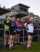 22 April 2023; New York players including Shane Carthy, left, and Adrian Varley during the final moments of the Connacht GAA Football Senior Championship Semi-Final match between Sligo and New York at Markievicz Park in Sligo. Photo by David Fitzgerald/Sportsfile