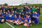 22 April 2023; Participants await the group photo after the 2023 ZuCar Gaelic4Teens Festival Day at the GAA National Games Development Centre in Abbotstown, Dublin. Photo by Ben McShane/Sportsfile
