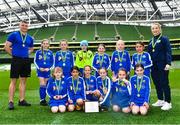 22 April 2023; The Dungarvan United team and coaching staff, from Waterford, after the Aviva Soccer Sisters Finals Day at the Aviva Stadium in Dublin. Photo by Sam Barnes/Sportsfile
