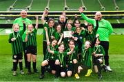 22 April 2023; The Greystones United team, from Wicklow, after the Aviva Soccer Sisters Finals Day at the Aviva Stadium in Dublin. Photo by Sam Barnes/Sportsfile