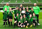 22 April 2023; The Greystones United team, from Wicklow, after the Aviva Soccer Sisters Finals Day at the Aviva Stadium in Dublin. Photo by Sam Barnes/Sportsfile