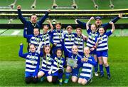 22 April 2023; The Homefarm FC team and coaching staff, from Dublin, after the Aviva Soccer Sisters Finals Day at the Aviva Stadium in Dublin. Photo by Sam Barnes/Sportsfile