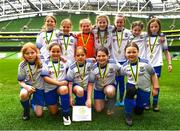 22 April 2023; The Ballinahown FC team, from Westmeath, after the Aviva Soccer Sisters Finals Day at the Aviva Stadium in Dublin. Photo by Sam Barnes/Sportsfile