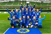 22 April 2023; The Cambridge United team, from Dublin, after the Aviva Soccer Sisters Finals Day at the Aviva Stadium in Dublin. Photo by Sam Barnes/Sportsfile