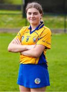 22 April 2023; Clare captain Aisling Moloney before the Electric Ireland Camogie Minor A Shield Semi-Final match between Clare and Limerick at St Marys Hurling & Camogie Club in Clonmel, Tipperary. Photo by Michael P Ryan/Sportsfile