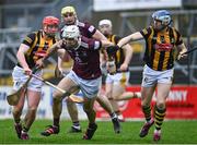 22 April 2023; Conor Shaw of Westmeath in action against Adrian Mullen of Kilkenny, left, and TJ Reid during the Leinster GAA Hurling Senior Championship Round 1 match between Kilkenny and Westmeath at UPMC Nowlan Park in Kilkenny. Photo by Tyler Miller/Sportsfile