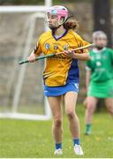 22 April 2023; Aine Lenihan of Clare during the Electric Ireland Camogie Minor A Shield Semi-Final match between Clare and Limerick at St Marys Hurling & Camogie Club in Clonmel, Tipperary. Photo by Michael P Ryan/Sportsfile