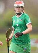 22 April 2023; Niamh Brennan of Limerick during the Electric Ireland Camogie Minor A Shield Semi-Final match between Clare and Limerick at St Marys Hurling & Camogie Club in Clonmel, Tipperary. Photo by Michael P Ryan/Sportsfile
