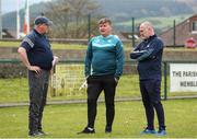 22 April 2023; Limerick management team from left, Tony Dunne, Paul Neenan, and Brian Madden before the Electric Ireland Camogie Minor A Shield Semi-Final match between Clare and Limerick at St Marys Hurling & Camogie Club in Clonmel, Tipperary. Photo by Michael P Ryan/Sportsfile