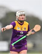 22 April 2023; Sadhbh Buttle of Wexford during the Electric Ireland Camogie Minor A Shield Semi-Final match between Antrim and Wexford at Coralstown Kinnegad GAA in Westmeath. Photo by Stephen Marken/Sportsfile