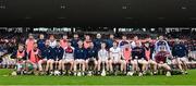 22 April 2023; The Galway panel before the Leinster GAA Hurling Senior Championship Round 1 match between Galway and Wexford at Pearse Stadium in Galway. Photo by Seb Daly/Sportsfile