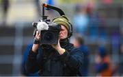 22 April 2023; A television cameraman during the Leinster GAA Hurling Senior Championship Round 1 match between Galway and Wexford at Pearse Stadium in Galway. Photo by Seb Daly/Sportsfile