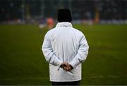 22 April 2023; An umpire watches on during the Ulster GAA Football Senior Championship quarter-final match between Cavan and Armagh at Kingspan Breffni in Cavan. Photo by Stephen McCarthy/Sportsfile