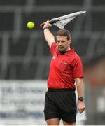 22 April 2023; Linesman James Connors during the Lory Meagher Cup Round 2 match between Cavan and Monaghan at Kingspan Breffni in Cavan. Photo by Stephen McCarthy/Sportsfile