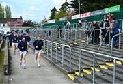 23 April 2023; The Kildare team make their way to the training pitch before the Leinster GAA Football Senior Championship Quarter-Final match between Kildare and Wicklow at Netwatch Cullen Park in Carlow. Photo by Tyler Miller/Sportsfile