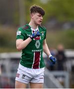 23 April 2023; Senan Baker of Westmeath celebrates after scoring a point during the Leinster GAA Football Senior Championship Quarter-Final match between Westmeath and Louth at Páirc Tailteann in Navan, Meath. Photo by Daire Brennan/Sportsfile