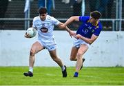 23 April 2023; Jack Robinson of Kildare in action against Jack Kirwan of Wicklow during the Leinster GAA Football Senior Championship Quarter-Final match between Kildare and Wicklow at Netwatch Cullen Park in Carlow. Photo by Tyler Miller/Sportsfile