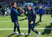 23 April 2023; Waterford manager Davy Fitzgerald and Limerick selector Paul Kinnerk, left, after the Munster GAA Hurling Senior Championship Round 1 match between Waterford and Limerick at FBD Semple Stadium in Thurles, Tipperary. Photo by Stephen McCarthy/Sportsfile