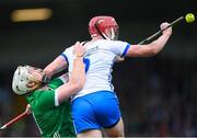 23 April 2023; Calum Lyons of Waterford in action against Cian Lynch of Limerick during the Munster GAA Hurling Senior Championship Round 1 match between Waterford and Limerick at FBD Semple Stadium in Thurles, Tipperary. Photo by Stephen McCarthy/Sportsfile