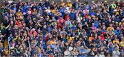 23 April 2023; A section of the 17,971 supporters who attended the Munster GAA Hurling Senior Championship Round 1 match between Clare and Tipperary at Cusack Park in Ennis, Clare. Photo by Ray McManus/Sportsfile