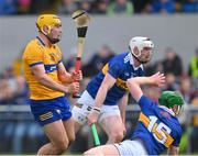 23 April 2023; Mark Rodgers of Clare celebrates scoring a goal, in the 33rd minute, during the Munster GAA Hurling Senior Championship Round 1 match between Clare and Tipperary at Cusack Park in Ennis, Clare. Photo by Ray McManus/Sportsfile