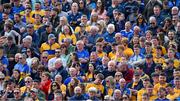23 April 2023; A section of the 17,971 supporters who attended the Munster GAA Hurling Senior Championship Round 1 match between Clare and Tipperary at Cusack Park in Ennis, Clare. Photo by Ray McManus/Sportsfile