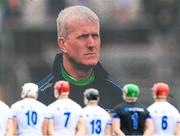 23 April 2023; Limerick manager John Kiely is shown on the big screen as Waterford players stand for the playing of the National Anthem before the Munster GAA Hurling Senior Championship Round 1 match between Waterford and Limerick at FBD Semple Stadium in Thurles, Tipperary. Photo by Stephen McCarthy/Sportsfile