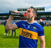 23 April 2023; Cathal Barrett of Tipperary enjoys a drink after during the Munster GAA Hurling Senior Championship Round 1 match between Clare and Tipperary at Cusack Park in Ennis, Clare. Photo by Ray McManus/Sportsfile