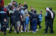23 April 2023; Jack McCaffrey of Dublin mingls with supporters after the Leinster GAA Football Senior Championship Quarter-Final match between Laois and Dublin at Laois Hire O'Moore Park in Portlaoise, Laois. Photo by Brendan Moran/Sportsfile