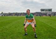 23 April 2023; Declan Hogan of Offaly celebrates after his side's victory in the Leinster GAA Football Senior Championship Quarter-Final match between Offaly and Meath at Glenisk O'Connor Park in Tullamore, Offaly. Photo by Eóin Noonan/Sportsfile