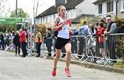 23 April 2023; Aoife O'Leary of Sportsworld AC, Dublin, competes in the master women's 35+ event during the 123.ie National Road Relay Championships at Raheny in Dublin. Photo by Sam Barnes/Sportsfile