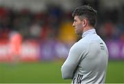 23 April 2023; Injured Donegal player Patrick McBrearty before the Ulster GAA Football Senior Championship Quarter-Final match between Down and Donegal at Pairc Esler in Newry, Down. Photo by Ramsey Cardy/Sportsfile