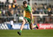 23 April 2023; Caolan McGonagle of Donegal during the Ulster GAA Football Senior Championship Quarter-Final match between Down and Donegal at Pairc Esler in Newry, Down. Photo by Ramsey Cardy/Sportsfile