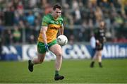 23 April 2023; Jamie Brennan of Donegal during the Ulster GAA Football Senior Championship Quarter-Final match between Down and Donegal at Pairc Esler in Newry, Down. Photo by Ramsey Cardy/Sportsfile