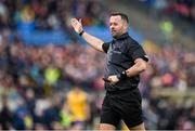 23 April 2023; Referee David Gough during the Connacht GAA Football Senior Championship Semi-Final match between Roscommon and Galway at Dr Hyde Park in Roscommon. Photo by Seb Daly/Sportsfile